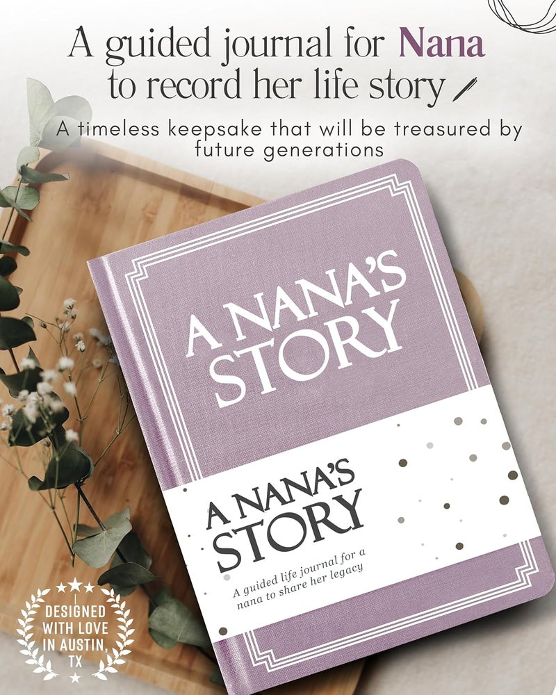 Coco & Lan Nana's Life Story Journal (Hardcover): A Meaningful Keepsake for Nana to Share Her Journey and Memories, Book Includes 250+ Prompt Questions, Sentimental Gifts for Mother's Day, Birthday & Christmas - Image 3